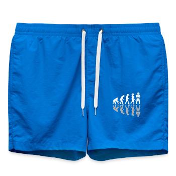 Human Evolution Funny Beekeping Beekeeper Honey - Badeshorts - Cobalt blue - Vorne