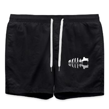 Pianist Human Evolution Piano Lovers Musician - Swim Trunks - black - Front - AI Model Male 185 light (185cm)