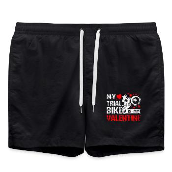 My Trial bike is my Valentine - Badeshorts - Schwarz - Vorne - AI Model Male 185 light (185cm)