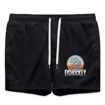 Eishockey Ice Hockey - Badeshorts - Schwarz - Vorne - AI Model Male 185 light (185cm)