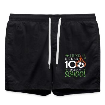 Ich Habe Gerade 100 Tage Der Schule Gekickt - Badeshorts - Schwarz - Vorne - AI Model Male 185 light (185cm)