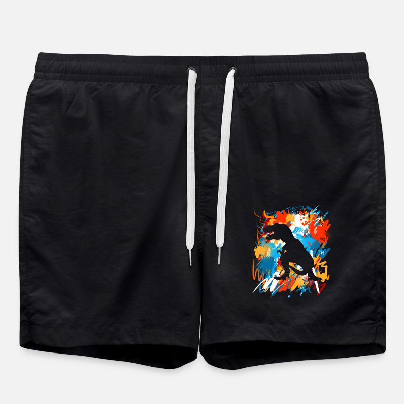 T-Rex - Badeshorts - Schwarz