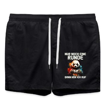 Nur noch eine Runde dann hör ich auf Kinder Gaming - Badeshorts - Schwarz - Vorne - AI Model Male 185 light (185cm)