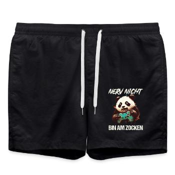 Nur noch eine Runde dann hör ich auf Kinder Gaming - Badeshorts - Schwarz - Vorne - AI Model Male 185 light (185cm)