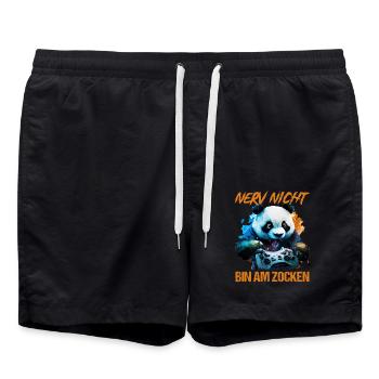 Nur noch eine Runde dann hör ich auf Kinder Gaming - Badeshorts - Schwarz - Vorne - AI Model Male 185 light (185cm)