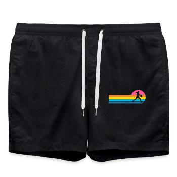 Basketball Women's Basketball Women's Basketball - Swim Trunks - black - Front - AI Model Male 185 light (185cm)