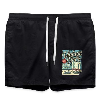 1997 Geburtstag Jahrgang Vintage Retro Legende - Badeshorts - Schwarz - Vorne - AI Model Male 185 light (185cm)