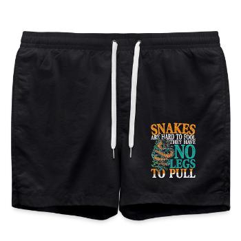 Snakes Are Hard To Fool They Have No Legs To Pull - Badeshorts - Schwarz - Vorne - AI Model Male 185 light (185cm)