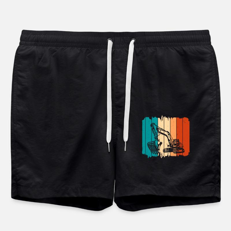 Excavatrice - Short de bain - noir