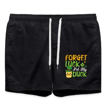 Forget Happiness Pet My Duck Animal St. - Swim Trunks - black - Front - AI Model Male 185 light (185cm)