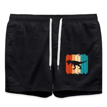 T-Rex - Swim Trunks - black - Front - AI Model Male 185 light (185cm)