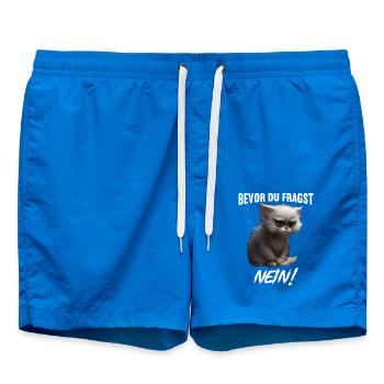 Bevor du fragst Nein - Badeshorts - Cobalt blue - Vorne