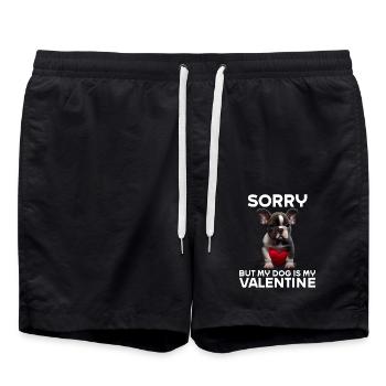 Désolé, mais mon chien est mon Valentin - Short de bain - noir - Devant - AI Model Male 185 light (185cm)