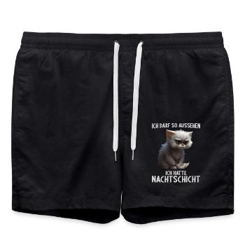 Nachtschicht Dienst Krankenschwester Pflegekraft - Badeshorts - Schwarz - Vorne - AI Model Male 185 light (185cm)
