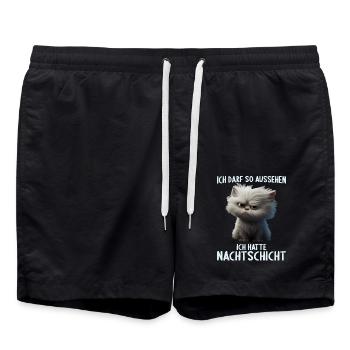 Nachtschicht Dienst Krankenschwester Pflegekraft - Badeshorts - Schwarz - Vorne - AI Model Male 185 light (185cm)
