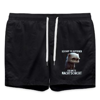 Nachtschicht Dienst Krankenschwester Pflegekraft - Badeshorts - Schwarz - Vorne - AI Model Male 185 light (185cm)
