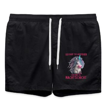 Nachtschicht Dienst Krankenschwester Pflegekraft - Badeshorts - Schwarz - Vorne - AI Model Male 185 light (185cm)