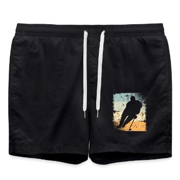 Eishockey Ice Hockey - Badeshorts - Schwarz - Vorne - AI Model Male 185 light (185cm)
