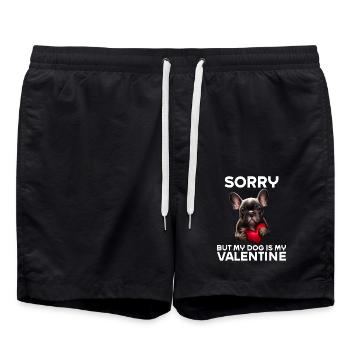 Désolé, mais mon chien est mon Valentin - Short de bain - noir - Devant - AI Model Male 185 light (185cm)