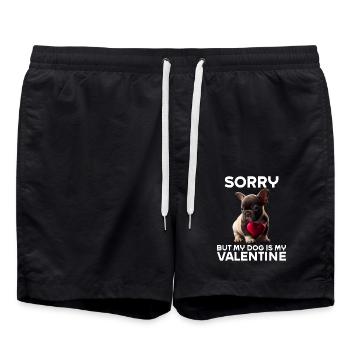 Désolé, mais mon chien est mon Valentin - Short de bain - noir - Devant - AI Model Male 185 light (185cm)