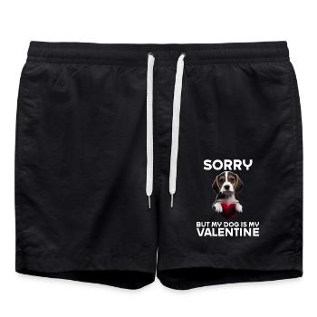 Désolé, mais mon chien est mon Valentin - Short de bain - noir - Devant - AI Model Male 185 light (185cm)