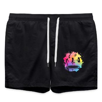 Trampoline - Swim Trunks - black - Front - AI Model Male 185 light (185cm)