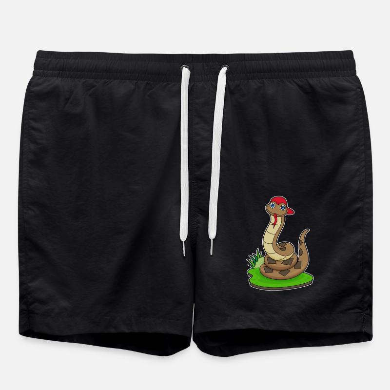 Snake Cap - Swim Trunks - black