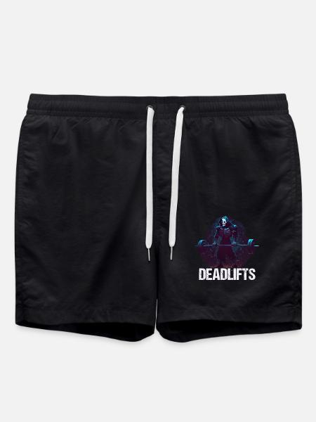 Deadlifts Gym Fitness Fun Workout - Swim Trunks - black