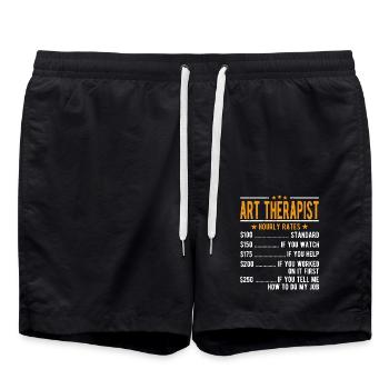 Art-thérapeute Salaire horaire - Short de bain - noir - Devant - AI Model Male 185 light (185cm)