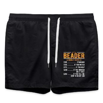 Allongement de la perle Salaire horaire - Short de bain - noir - Devant - AI Model Male 185 light (185cm)
