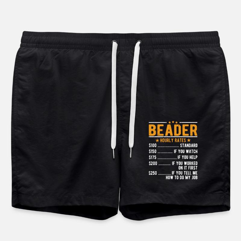 Perldehnung Stundenlohn - Badeshorts - Schwarz