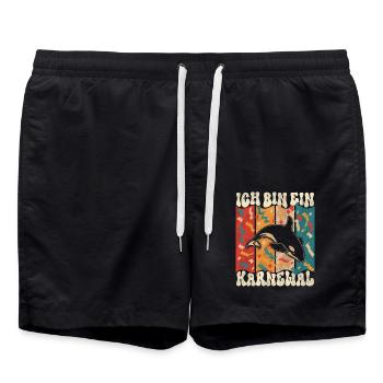 Ich Bin ein Karnewal Karneval Fasching - Badeshorts - Schwarz - Vorne - AI Model Male 185 light (185cm)