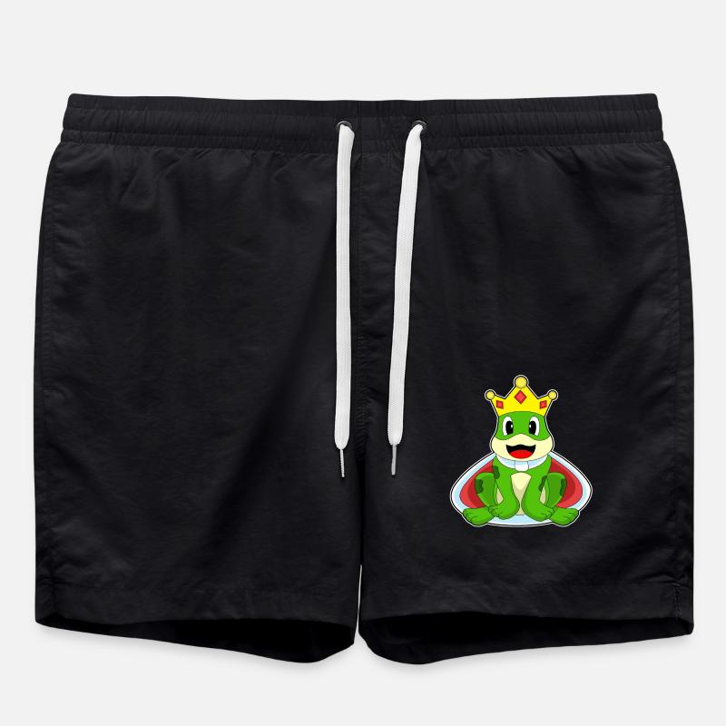 Frog King Crown - Swim Trunks - black