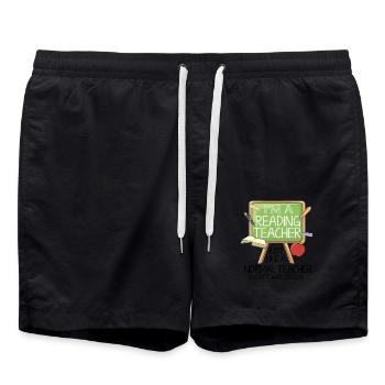 Professeur de lecture - Short de bain - noir - Devant - AI Model Male 185 light (185cm)