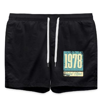 1978 Anniversaire de naissance Année de naissance - Short de bain - noir - Devant - AI Model Male 185 light (185cm)