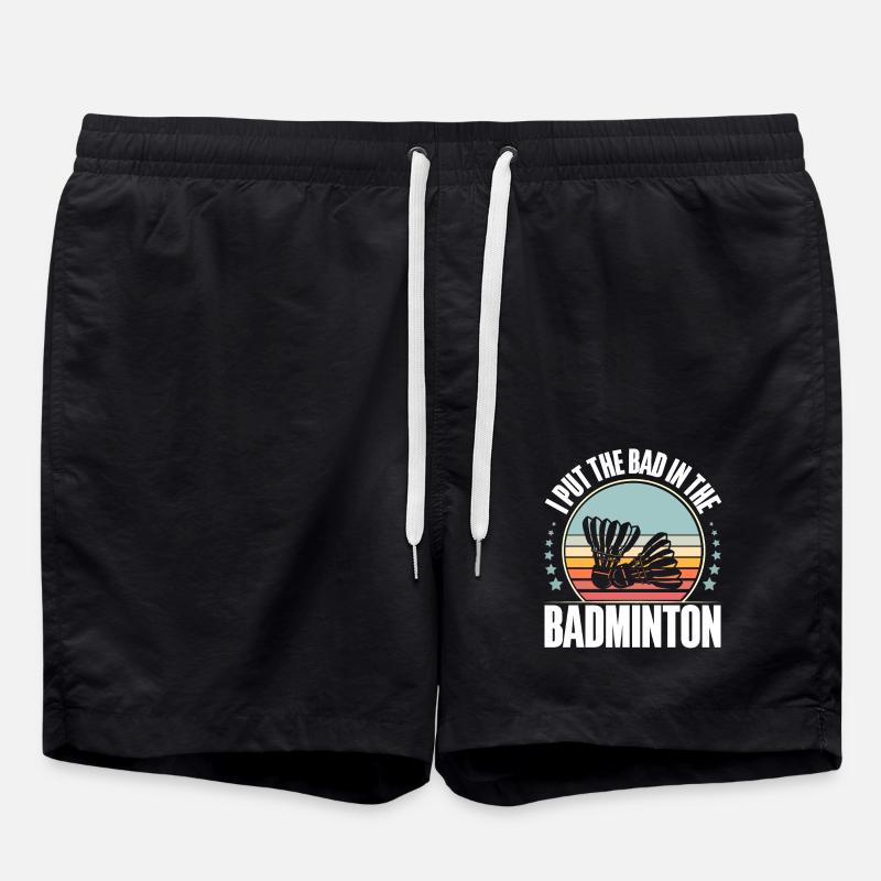 Badminton - Badeshorts - Schwarz