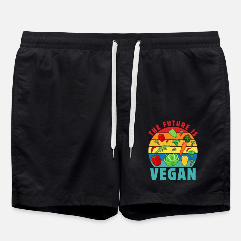 The Future is Vegan - Badeshorts - Schwarz