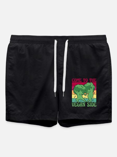 Come to the Vegan Side - Swim Trunks - black