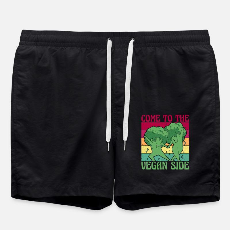 Come to the Vegan Side - Swim Trunks - black