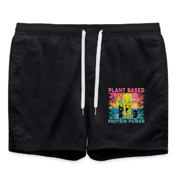 Protein Power Vegan à base de plantes - Short de bain - noir - Devant - AI Model Male 185 light (185cm)