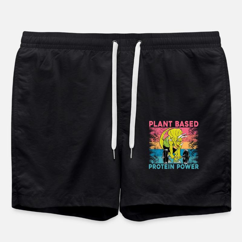 Plant based Protein Power Vegan - Swim Trunks - black