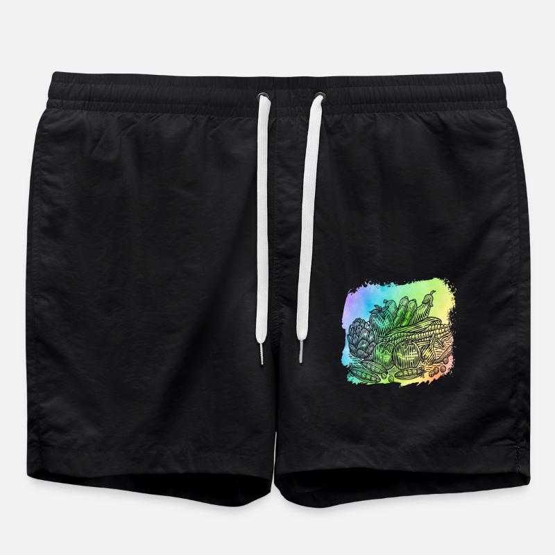 Vegan vegetables - Swim Trunks - black