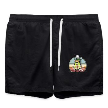 Volleyball Avocado - Swim Trunks - black - Front - AI Model Male 185 light (185cm)