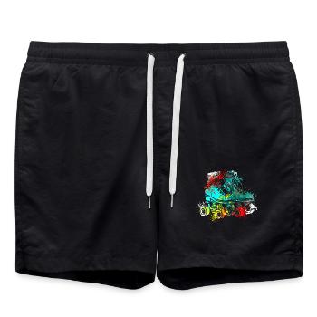 Splash Art inline skating - Badeshorts - Schwarz - Vorne - AI Model Male 185 light (185cm)