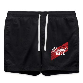 Joueurs de basket-ball - Short de bain - noir - Devant - AI Model Male 185 light (185cm)