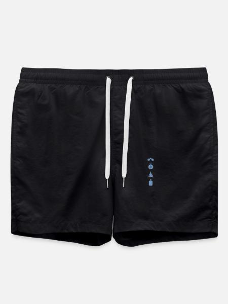 Camping Camping Campfire - Swim Trunks - black