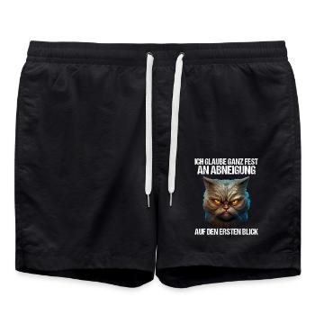 Katze Kätzchen Katzenhalter Katzen Sarkasmus - Badeshorts - Schwarz - Vorne - AI Model Male 185 light (185cm)