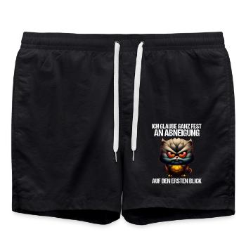 Katze Kätzchen Katzenhalter Katzen Sarkasmus - Badeshorts - Schwarz - Vorne - AI Model Male 185 light (185cm)