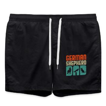 German Shepherd - Swim Trunks - black - Front - AI Model Male 185 light (185cm)