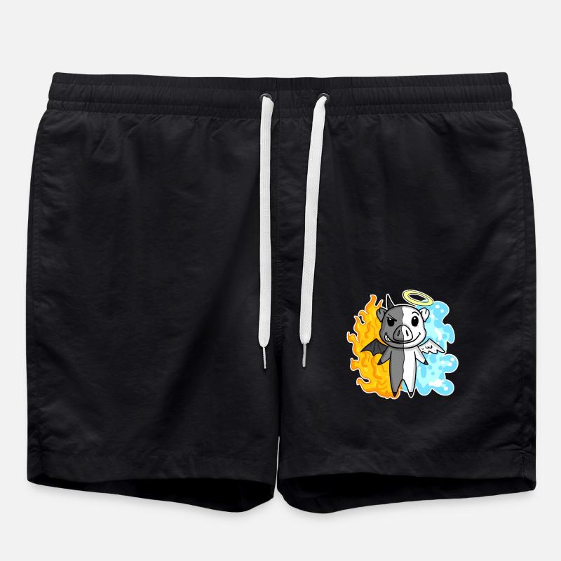Cochon - Ange et Diable - Short de bain - noir